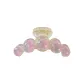 Icy Clear Pink Round Bead Medium Size Claw Clip