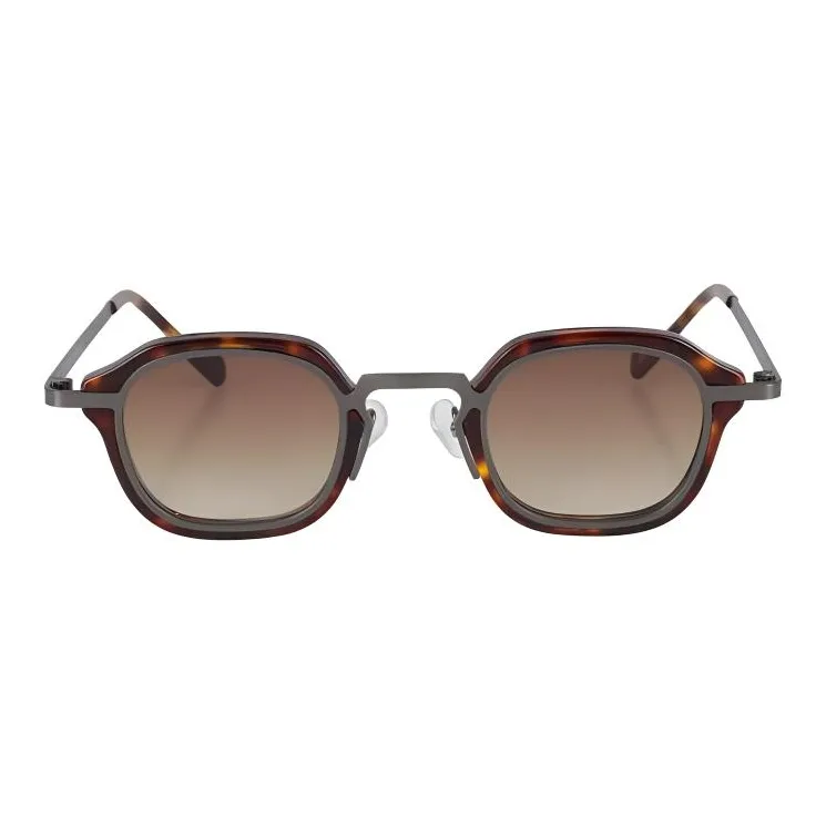 District Vision Metal Square Sunglasses Unisex Tortoiseshell-1