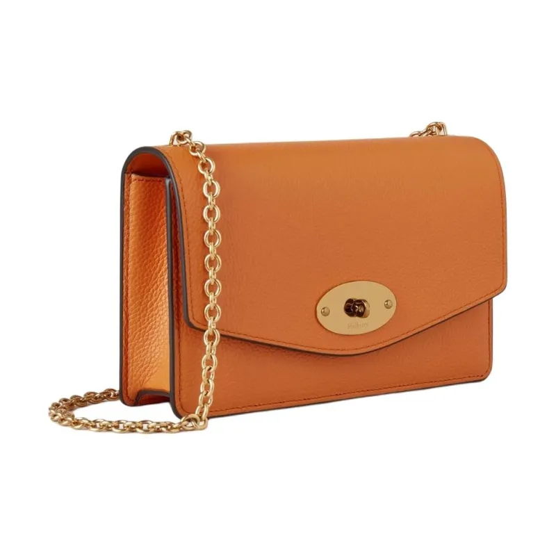Mulberry Darley Small Grain Leather Handheld Crossbody Bag Shoulder Bag Women's Sunset Yellow-1