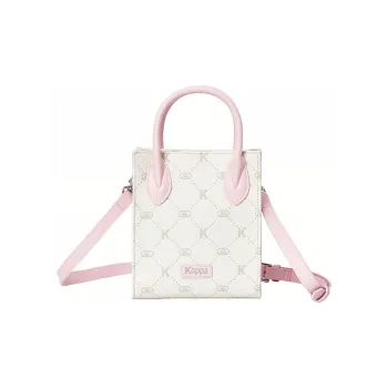 Kappa Matte Leather Handbag, Shoulder Bag, Commuter Vertical Crossbody Bag Trumpets Women's Strawberry Milkshake Pink