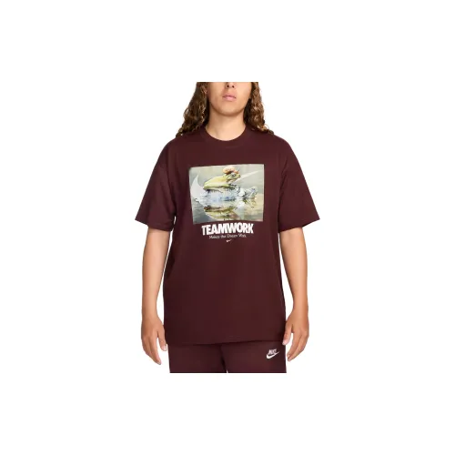 Nike Max90 T-Shirts Men Burgundy Crush