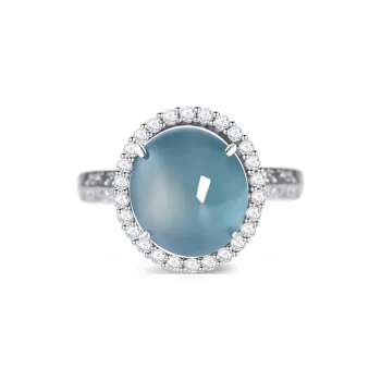 The Call Of The Heart Ice Glutinous Jadeite Rings Unisex