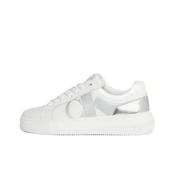 CKJ CALVIN KLEIN JEANS Low Top Skateboard Shoes Women's White