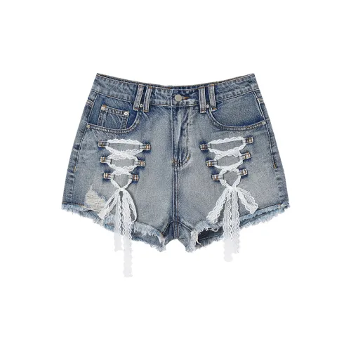 EPTISON WOMAN Denim Shorts Women's Denim Blue