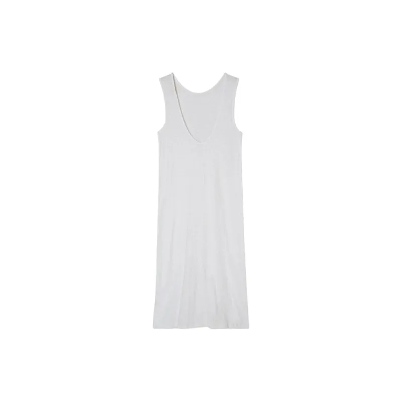 AMERICAN VINTAGE A.M SS24 ROBE FEMME SULLY Sleeveless Dress Women's White-1