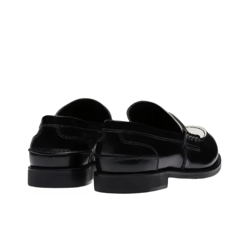 MIU MIU Leather Penny Loafers-3