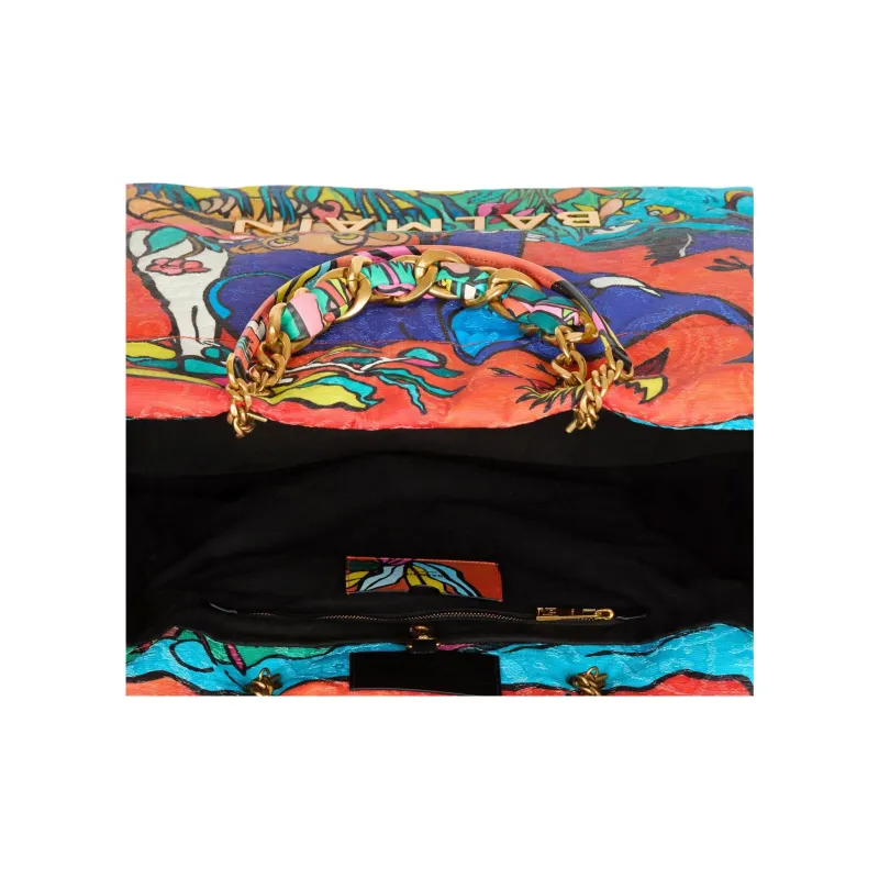 BALMAIN Disney Collaboration Cotton Tote Bag Shopping Bag Handbag Extra Large Kids' Orange & Multicolor-5