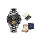 Steel Band Black Ceramic Dial