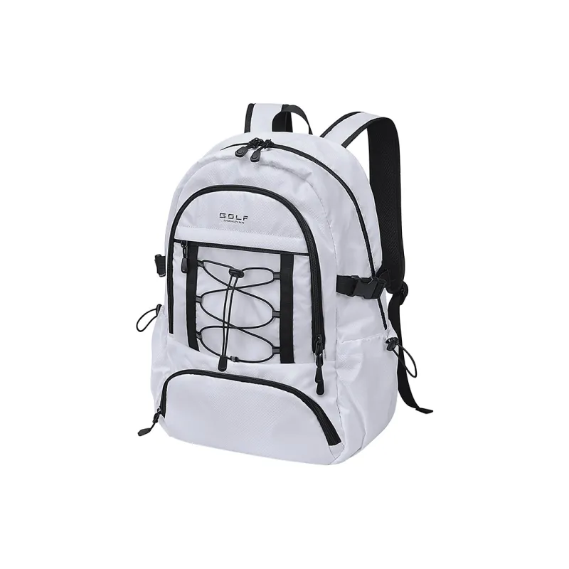 GOLF Fabric Backpack Large Size Men's Black/Black White-6