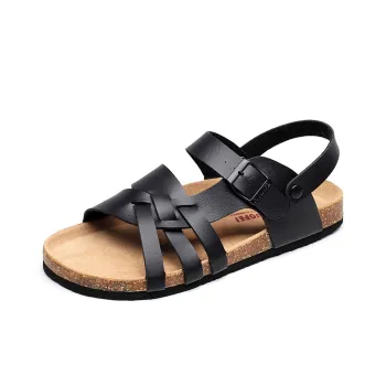 Golofi Double-Layered Cork Slippers Roman Sandals Men's