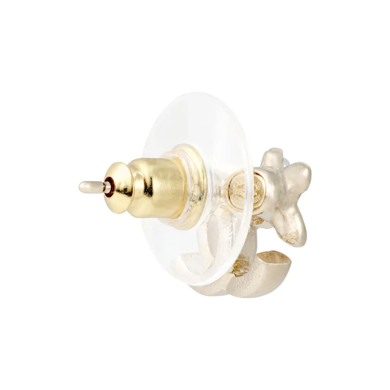 CHANEL Metal Stud Earrings Women's Gold-1