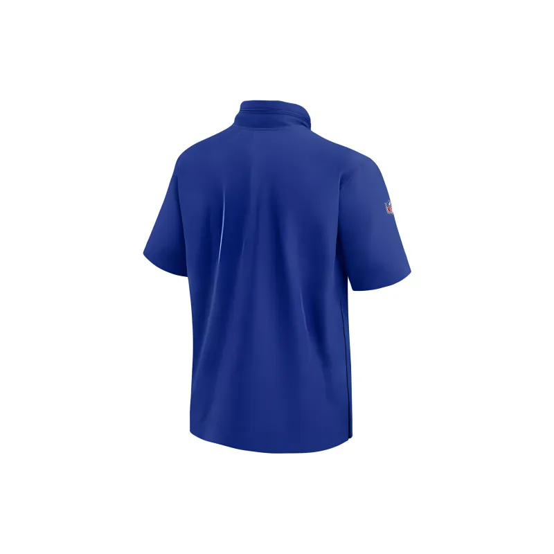 Nike Buffalo Bills Sideline Coach Men's Nike Nfl 1/2-Zip Short-Sleeve Hooded Jacket-1