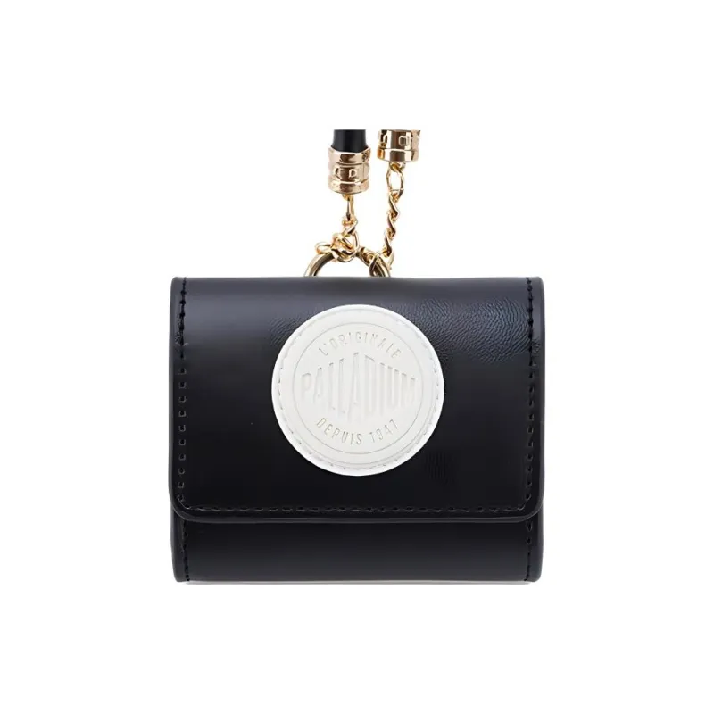 Palladium Polyurethane Earphone Case Storage Bag Unisex Black Oyster-2