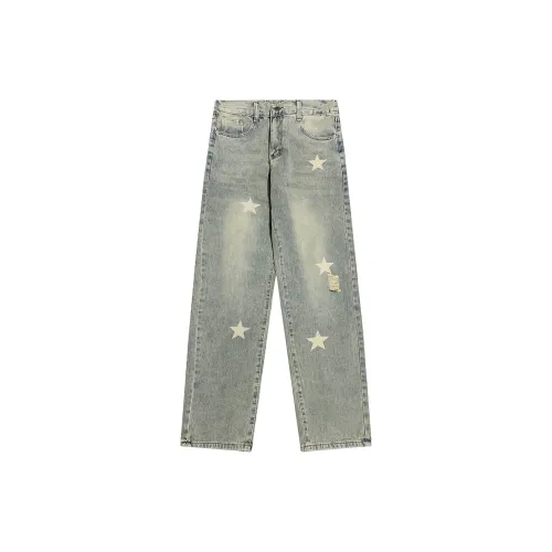 SZSX Jeans Unisex Yellow Mud