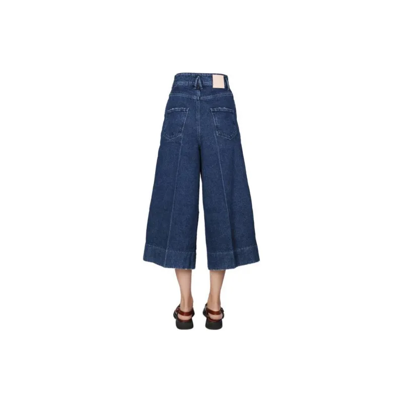 Alysi Wide Leg Cropped Jeans-1