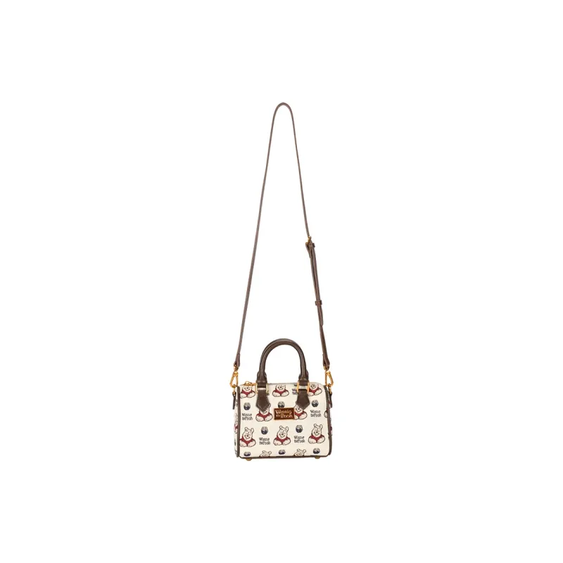 Disney Winnie The Pooh Series PU Stitched Canvas Bag, Shoulder Bag, Handbag Regular Women's Ecru-10