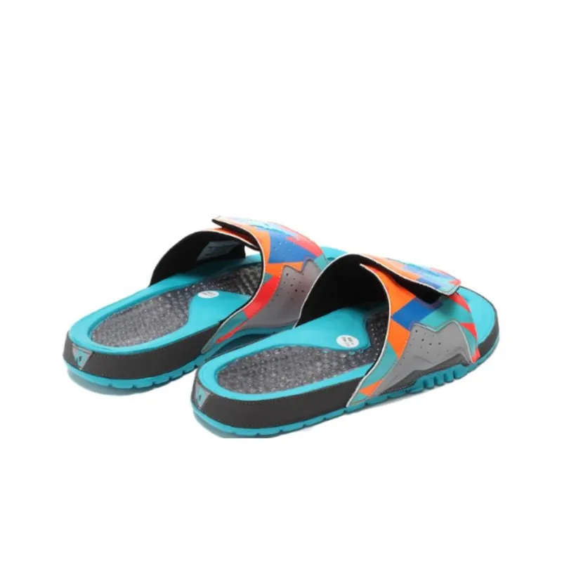JORDAN Hydro 7 Retro Slide 'Dark Grey Blue Turquoise'-2