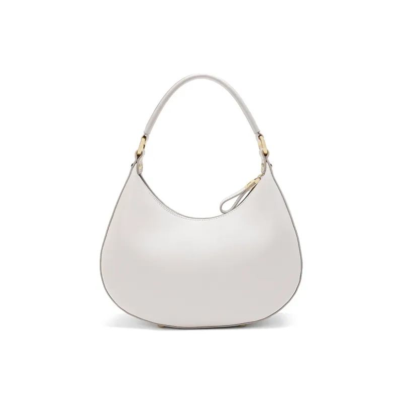 Ancient Yi Xi Cow Leather Cheongsam Shoulder Bag, Crossbody Mom Bag Women's Pearl Gray-3