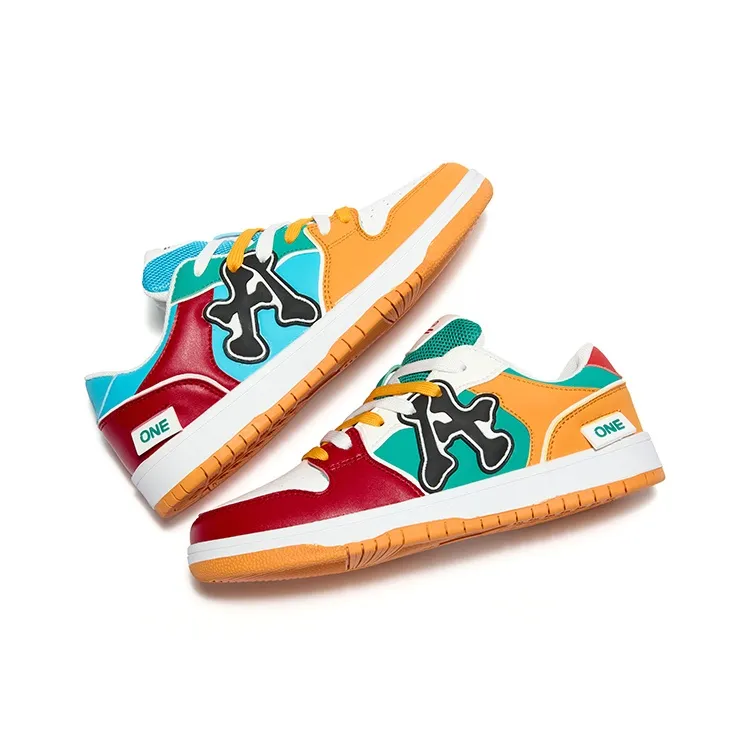 A1 Puffy Shoes Abrasion Resistant Balance Breathable Low Top Skateboard Shoes Unisex-68
