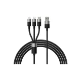 Black 1.2m[Apple+Android+Type-C]3.5A Fast Charging