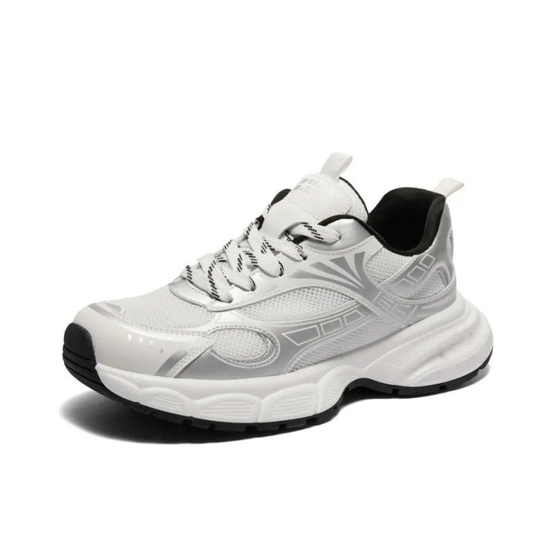 BELLE Abrasion-Resistant Slip-Resistant Low-Top Chunky Sneakers Men's Gray Black White-10