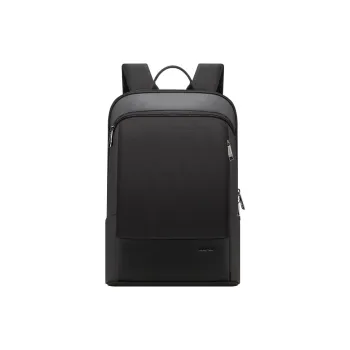 BOPAI Microfiber Synthetic Leather Backpacks Backpack Laptop Bags Regular Men's Black