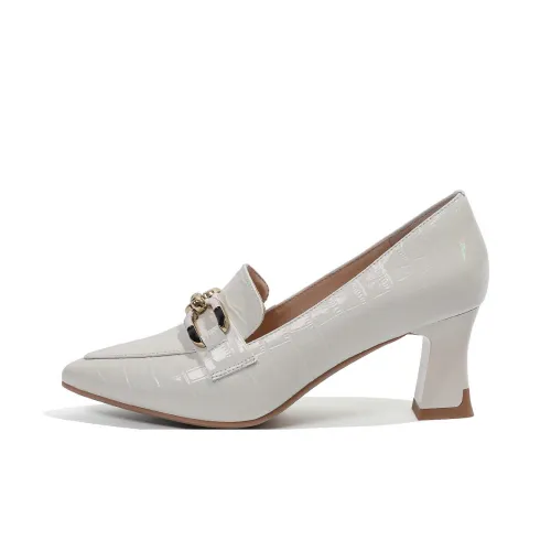 Mulinsen Loafers 6cm Women's Beige