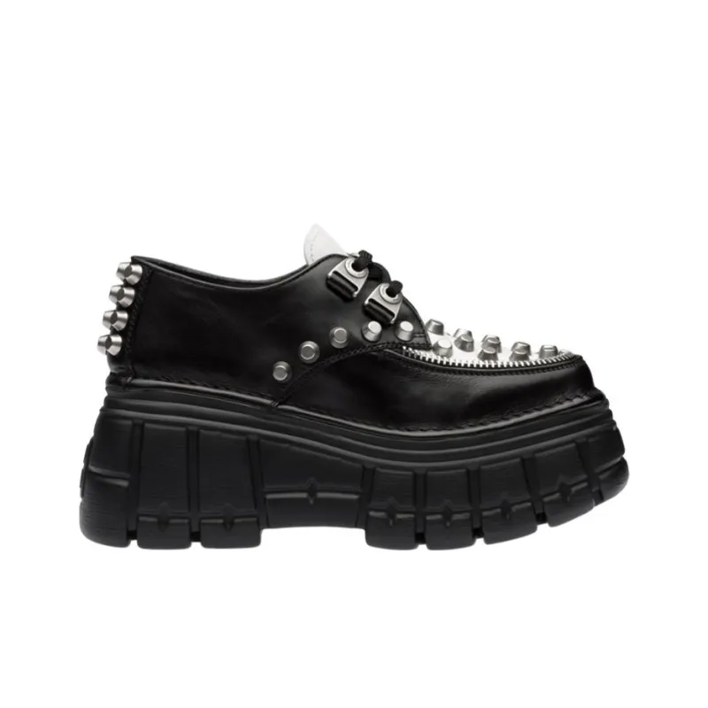 【送料込み】miu miu★SALE★5F136E MIU MIU Mid-Top Platform Shoes Women's Black - POIZON