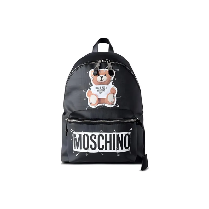 MOSCHINO Nylon Backpack Unisex Black-0