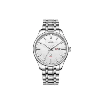 Beijing Pearl Peak Automatic Mechanical Movement Stainless Steel Watchband Watch Men's Watches Silver Dial