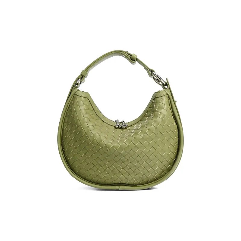 BELLE Premium Texture Crossbody Bag, Handbag Medium Size Women's Black, Beige, Green, Apricot-11