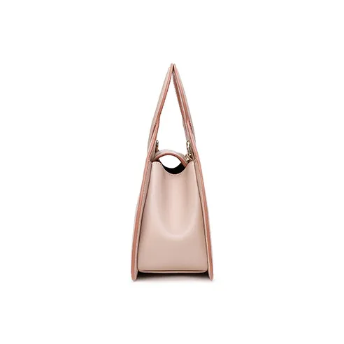 Ancient Yi Xi Cow Leather Shoulder Bag, Crossbody Bag, Handbag Women's Peach Branch Pink-3