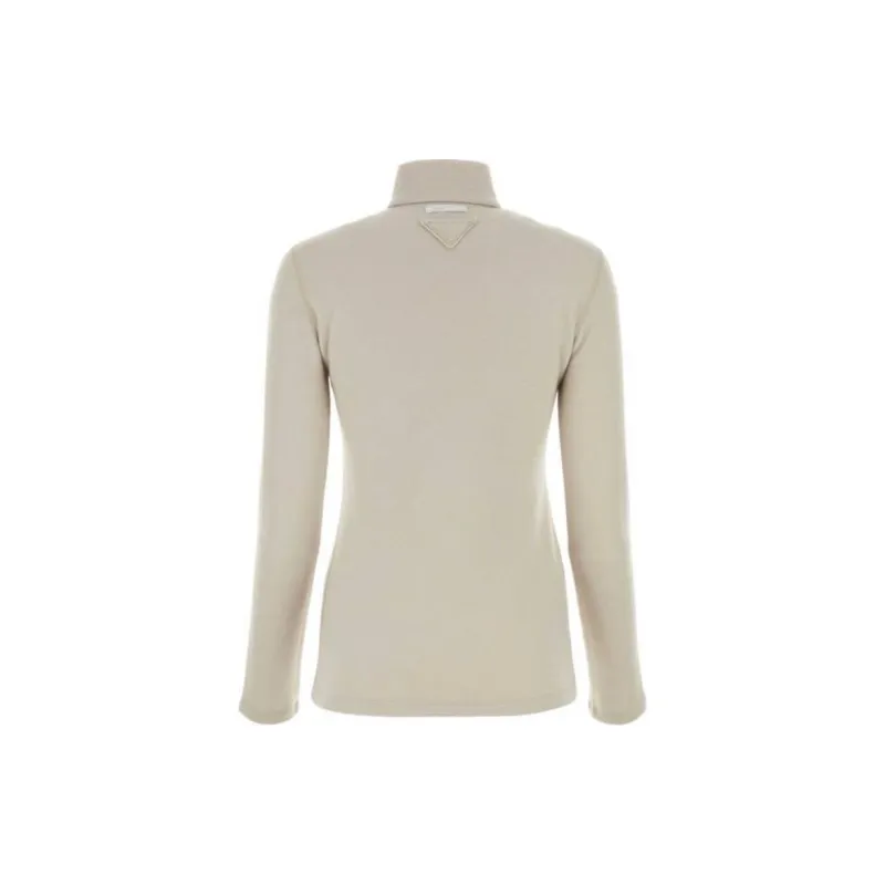 PRADA Hifh Neck Half Zipped Sweater-1