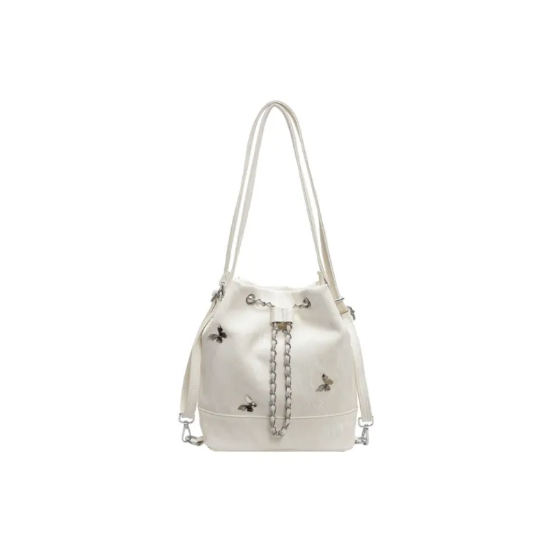 SURELAPTOP PU Backpack Shoulder Bag Regular Women's Black/Ecru/Silver/Green-12