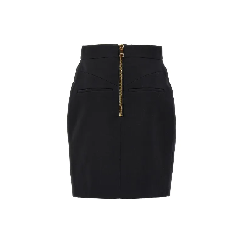 BALMAIN Zip Up Mini Skirt-1