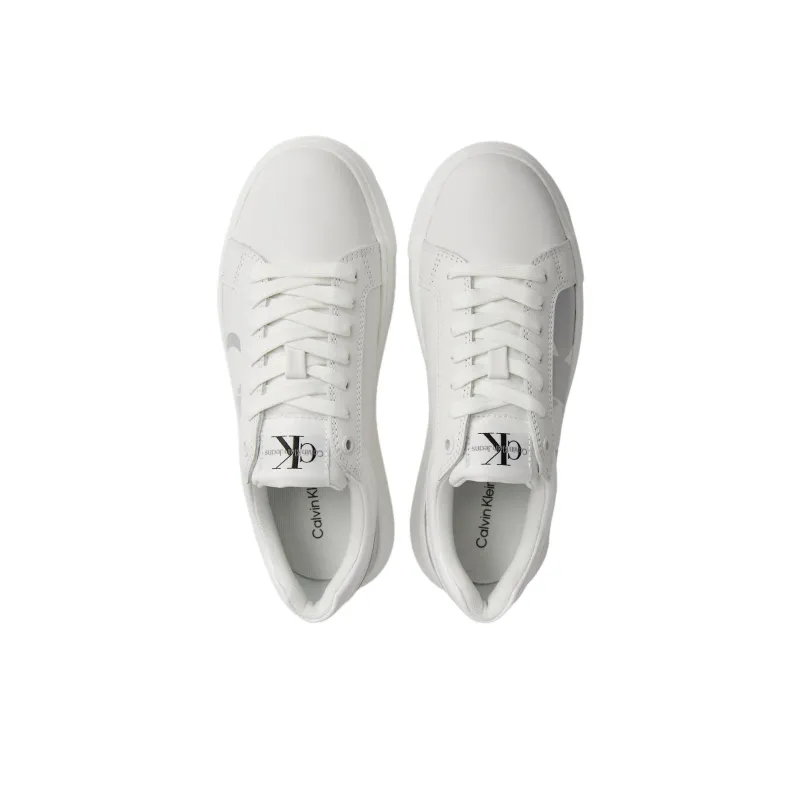 CKJ CALVIN KLEIN JEANS Low Top Skateboard Shoes Women's White-3