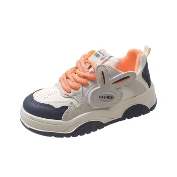 Luji Skateboard Shoes Women's Low-Top Orange Blue