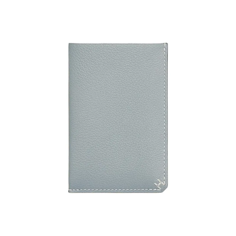 HERMES Evercolor Calfskin Card Holder Men's 8U Bleu Glacier Glacier Blue-1