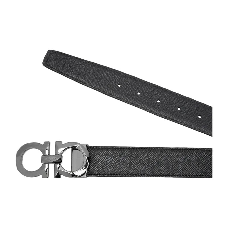 FERRAGAMO GANCINI Cow Leather Leather Belts Men's Width 3.3cm-6