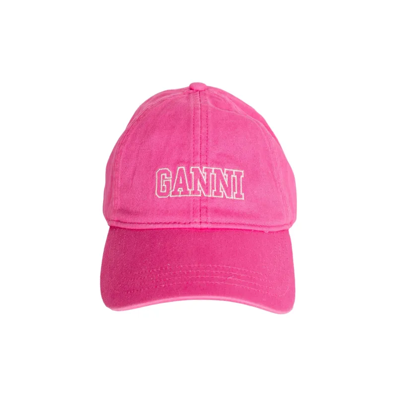 GANNI Logo Embroidered Baseball Cap-0