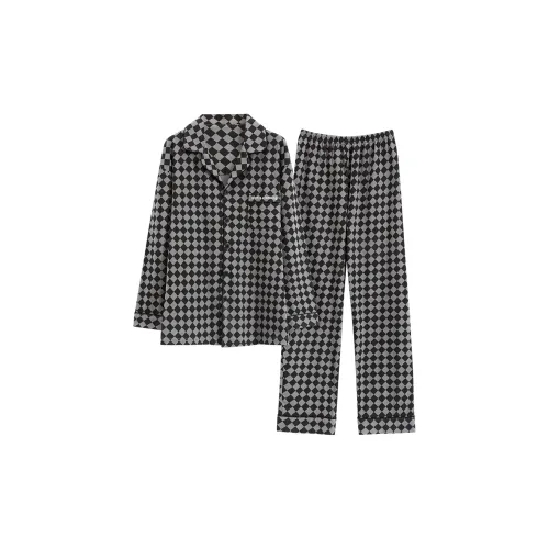 Sleep Students Dormitory Home, Outerwear Ready, Versatile Fashion Loungewear Men's Black Stripes