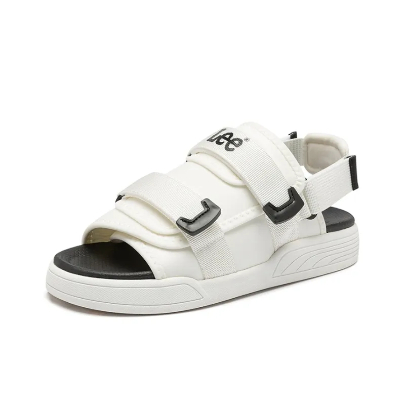 Lee Beach Sandals Unisex White/Black-1