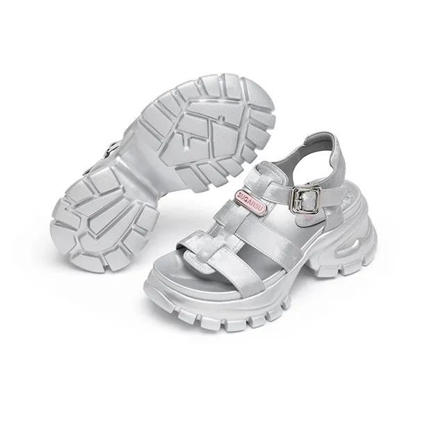 SUGARSU Beach Sandals Women's Silver-5