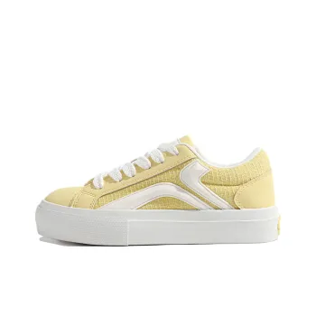 TUOPIN Pie Shoes Anti Slip Wear Resistant Low Top Skateboard Shoes Women's Lemon