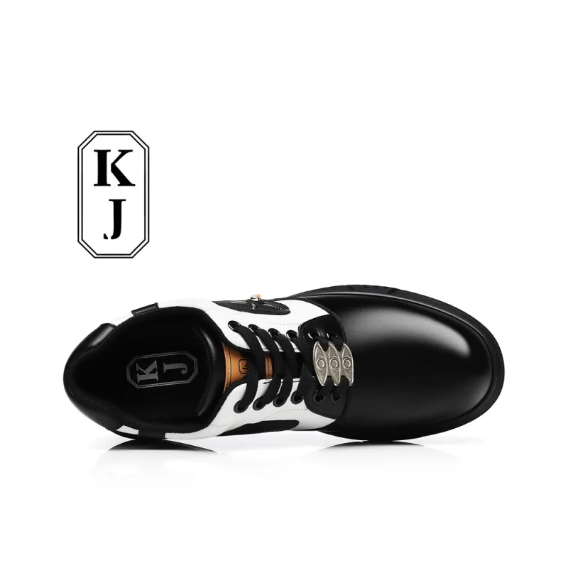 KJ Dress Shoes Men Low Top White-3