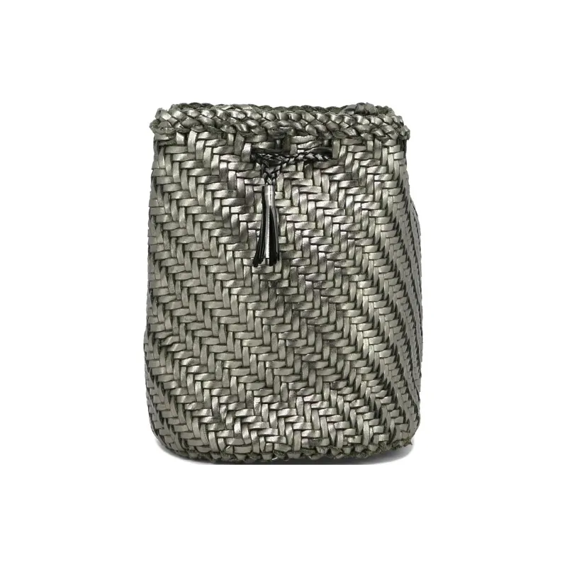 Dragon Diffusion Leather Shoulder Bag Women's Gray Silver-0
