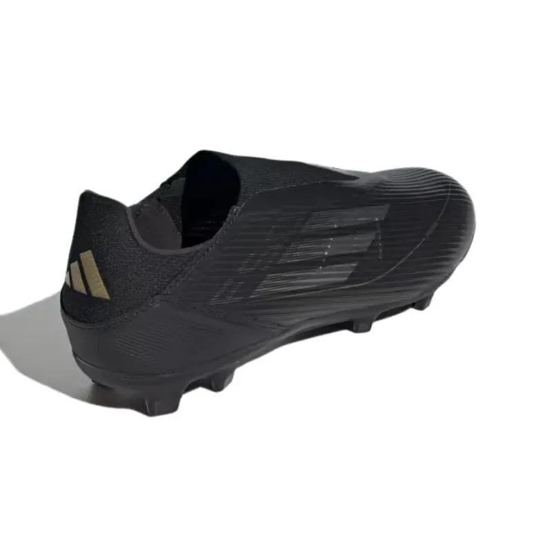 Adidas F50 League Laceless Firm/Multi Ground Core Black Iron Metallic Gold Metallic-3
