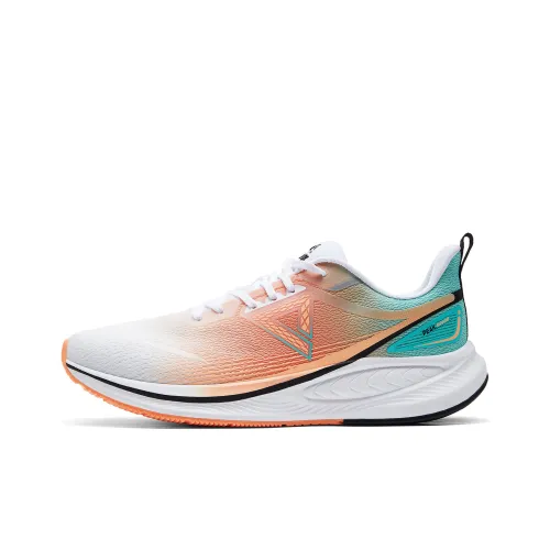 PEAK Running Shoes Men Low-Top Off White Orange