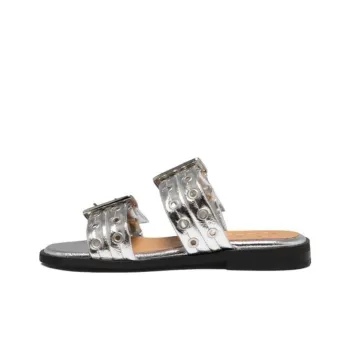 GANNI Slide Slippers Women's Silver