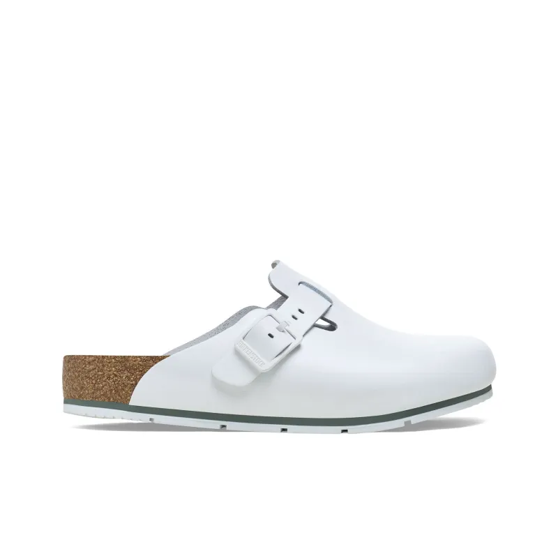 Birkenstock Boston Series Abrasion Resistant Slip Resistant Closed Toe Slippers Unisex White Narrow-1
